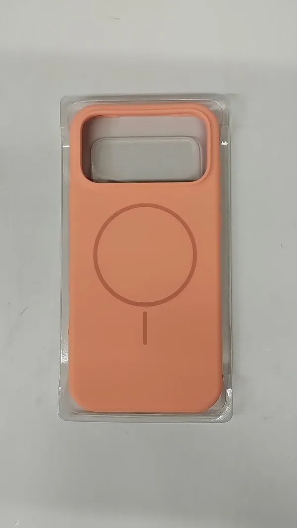 Peach_Silicone_Magnetic_Ring_Phone_Case