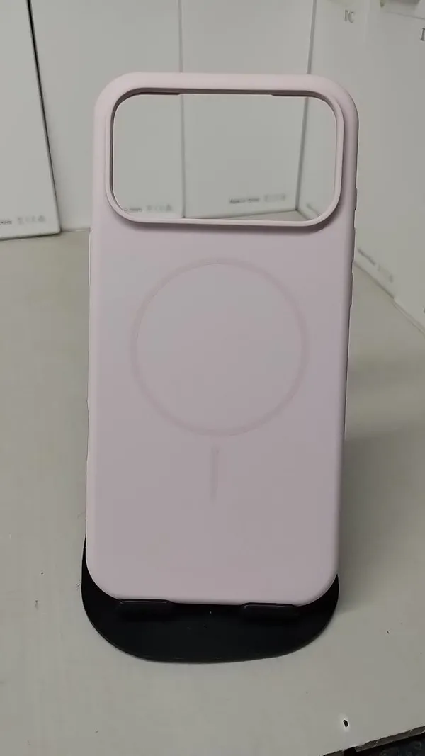 Peach_Silicone_Magnetic_Ring_Phone_Case