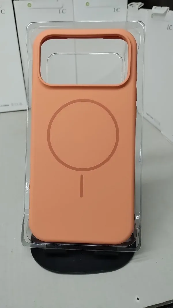 Peach_Silicone_Magnetic_Ring_Phone_Case