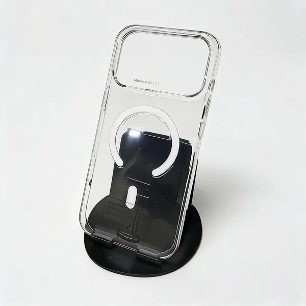 Clear_&_Peach_Magnetic_Ring_Cover_Duo_For_Iphone_17_Pro_Max