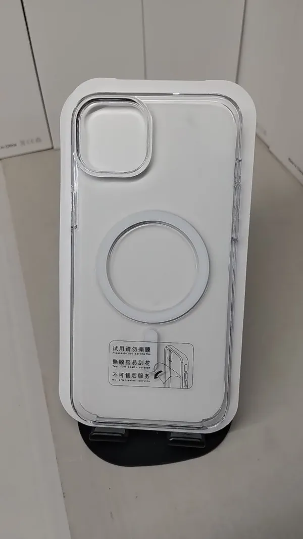 Clear_Magnetic_Ring_Phone_Cover_For_Iphone_14_Plus