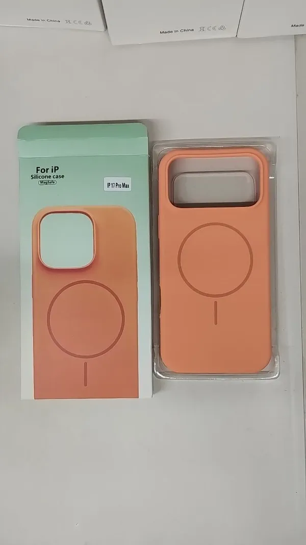 Peach_Silicone_Magnetic_Ring_Phone_Case
