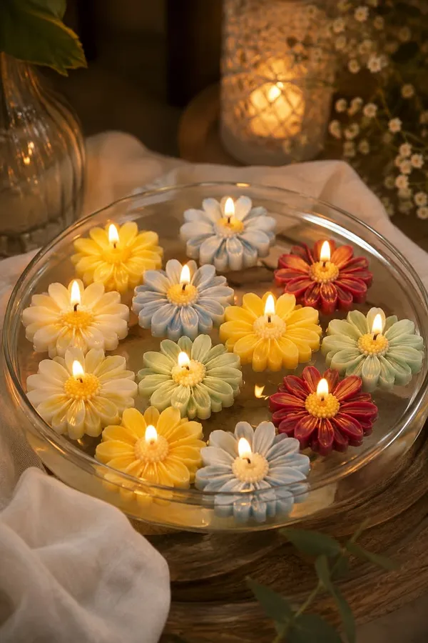 Wax_Decorative_Floral_Floating_Candle_Set_Multicolour_-_Pack_of_5