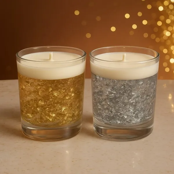 Wax_Decorative_Metallic_Textured_Glass_Candle_Gold_Silver