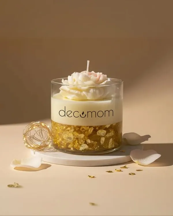 Glass_Decorative_Floral_White_Gold_Layered_Candle
