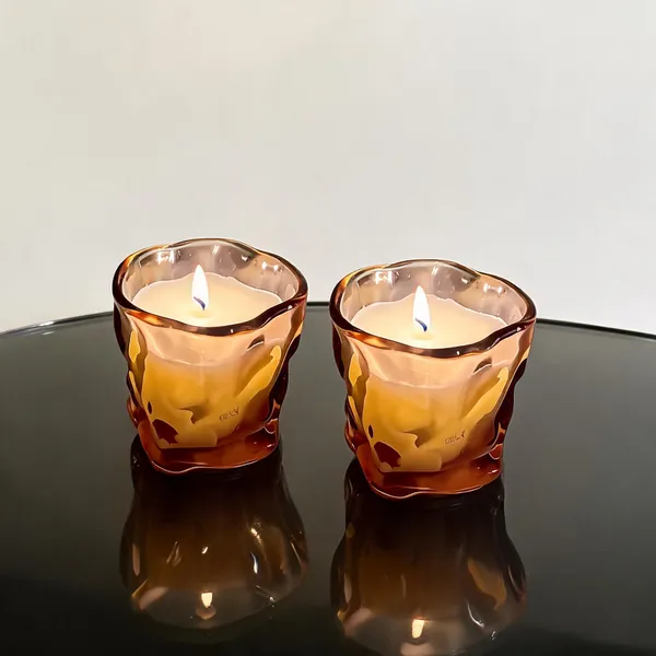 Glass_Decorative_Amber_Textured_Jar_Candle_-_Pack_of_2