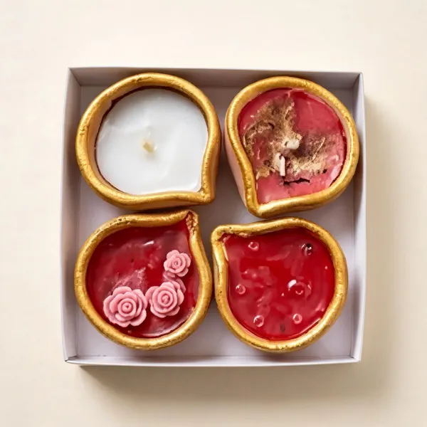 Wax_Festive_Assorted_Shape_Diya_Candle_Set_Red_Pink_White_Pack_Of_4