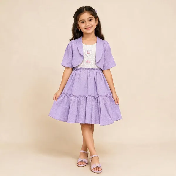 Lavender_Cotton_Polyester_Blend_Textured_Fit-And-Flare_Dress_For_Girls