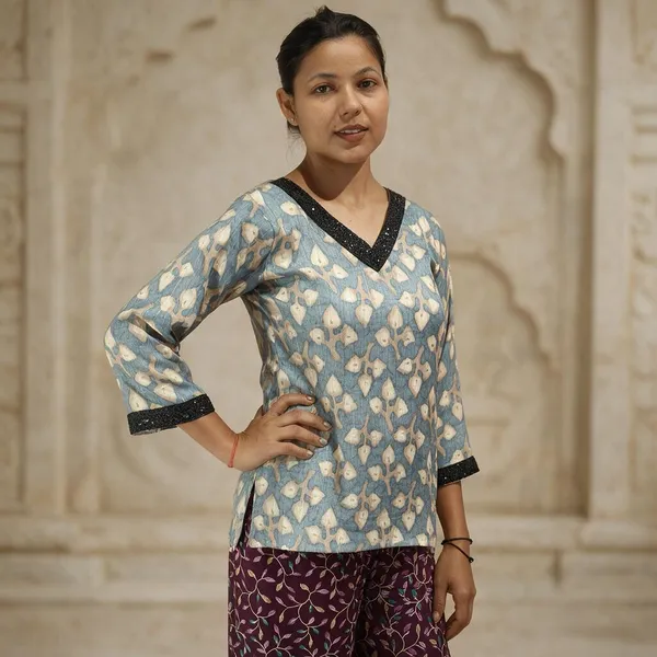 Multicolor_Cotton_Polyester_Blend_Printed_Relaxed_Fit_Loungewear_Set_For_Women