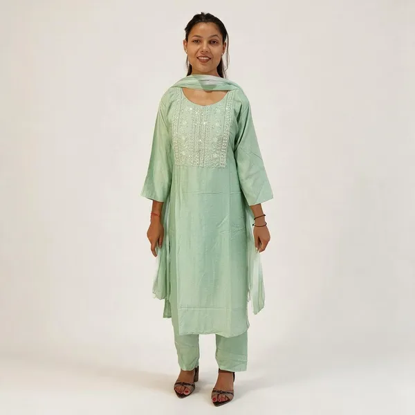 Sea_Green_Cotton_Polyester_Blend_Embellished_Straight_Kurta_Set_For_Women