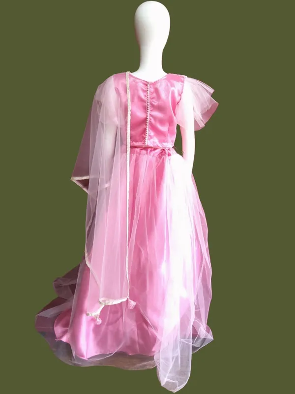 Kashnavika_Vastrakala_Indi_Girls_Lehenga_Choli_Party_Wear_Self_Design_Lehenga,_Choli_and_Dupatta_Set_(Pink,_Pack_of_1)