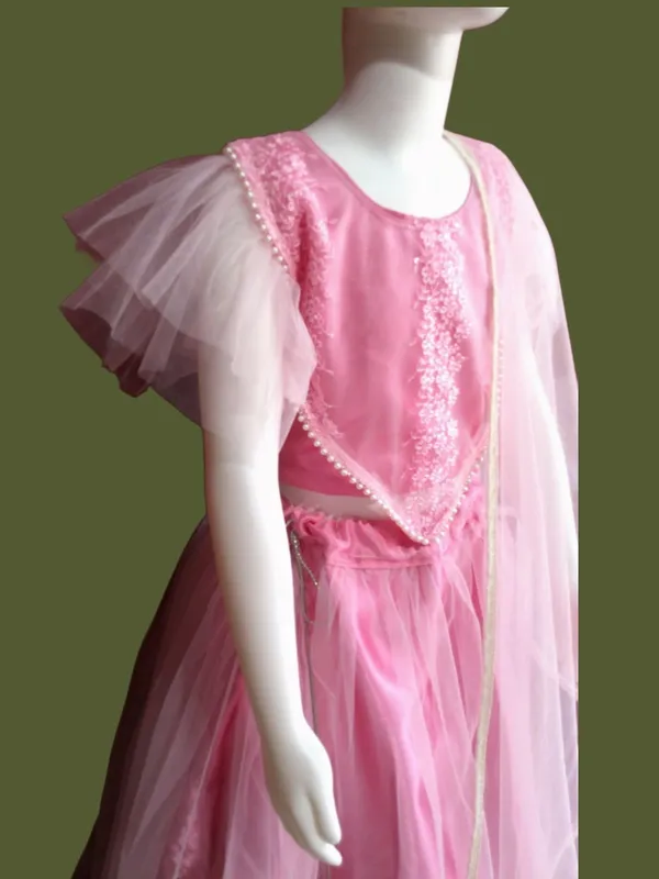 Kashnavika_Vastrakala_Indi_Girls_Lehenga_Choli_Party_Wear_Self_Design_Lehenga,_Choli_and_Dupatta_Set_(Pink,_Pack_of_1)