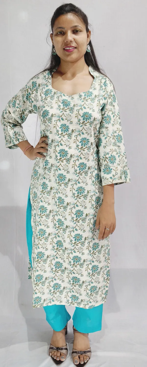Kashnavika_Vatrakala_Women_Floral_Print_Straight_Kurta_(White)