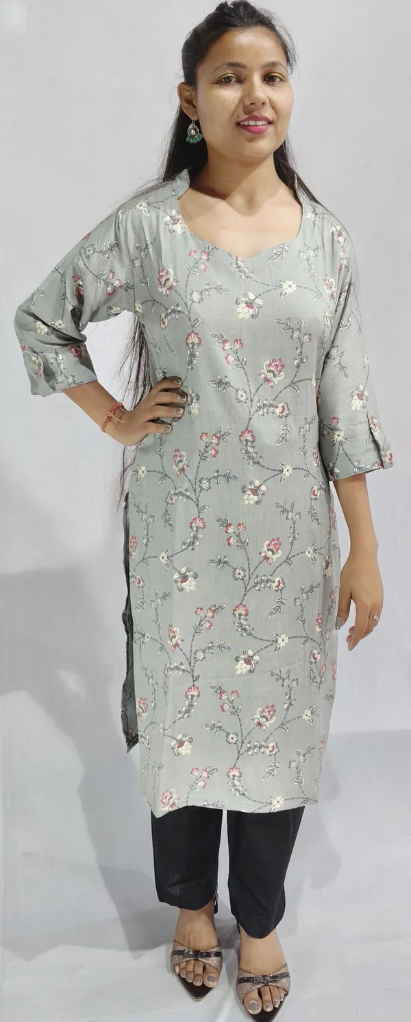 Kashnavika_Vastrakala_Women_Floral_Print_Straight_Kurta_(Grey)