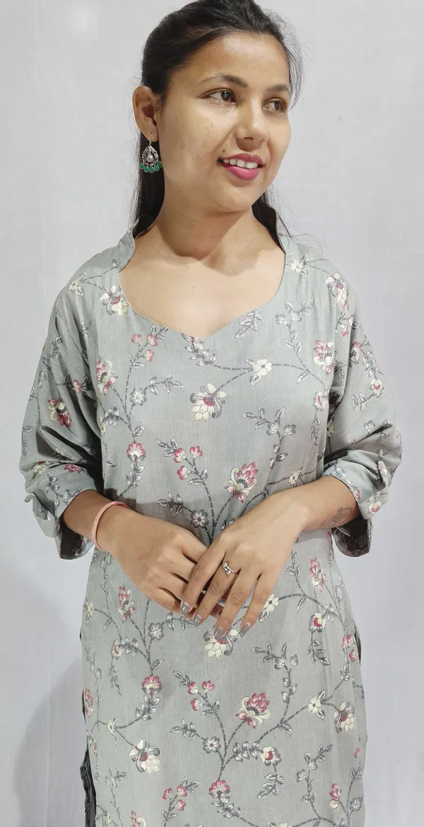 Kashnavika_Vastrakala_Women_Floral_Print_Straight_Kurta_(Grey)