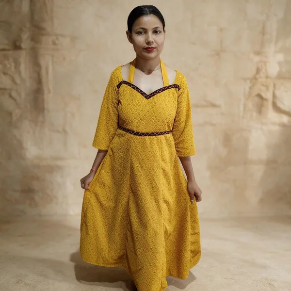 Yellow_Cotton_Anarkali_Gown_For_Women