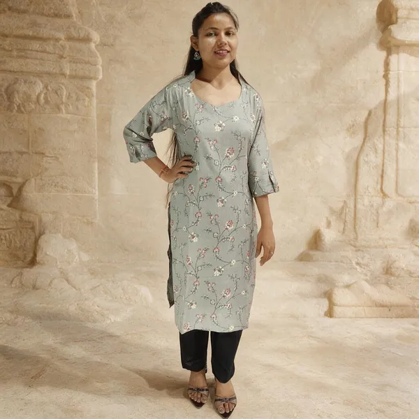 Grey_Cotton_Polyester_Blend_Floral_Print_Straight_Kurta_For_Women
