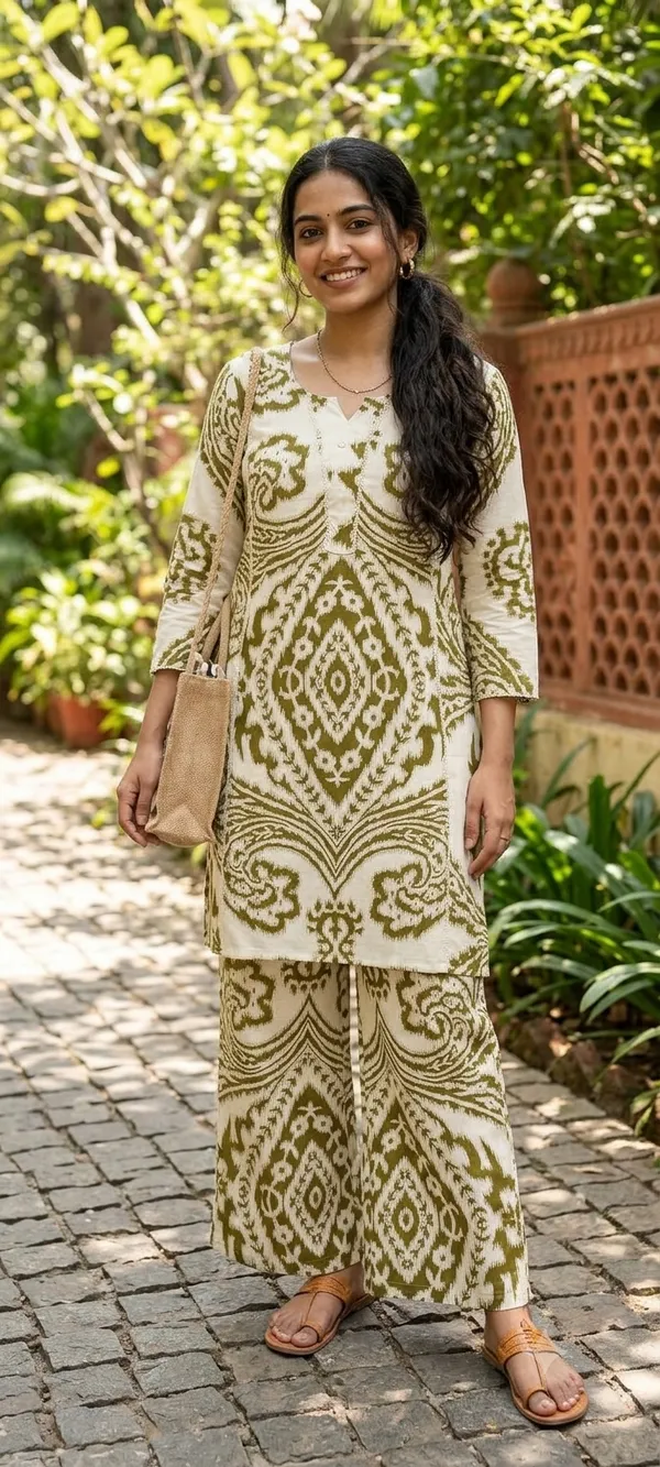 Cream_Printed_Straight_Kurta_Set_For_Women
