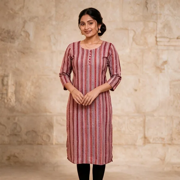 Red_Striped_Straight_Kurta_For_Women