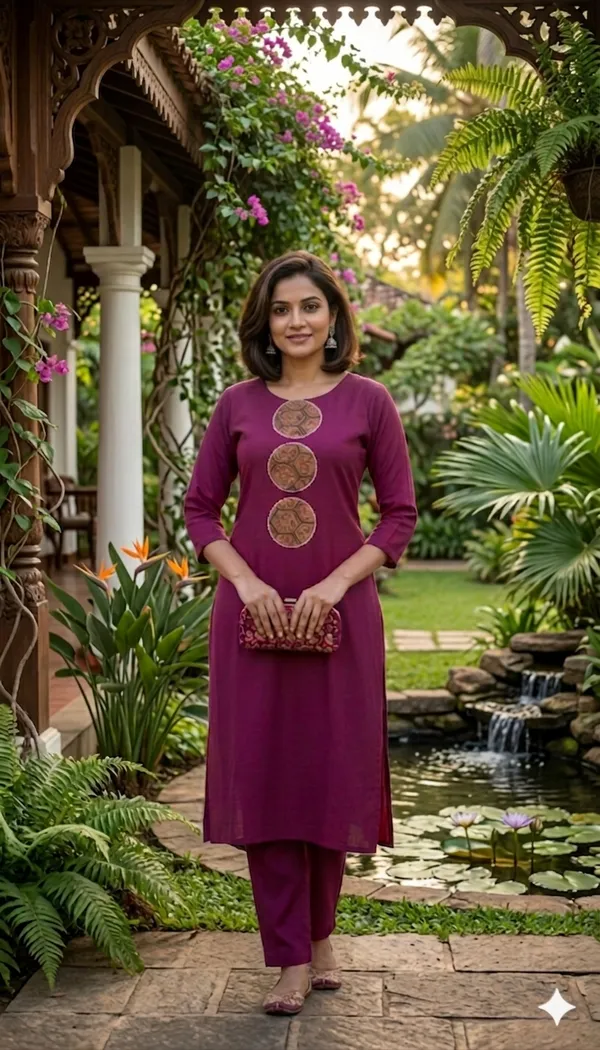 Magenta_Printed_Straight_Kurta_Set_For_Women