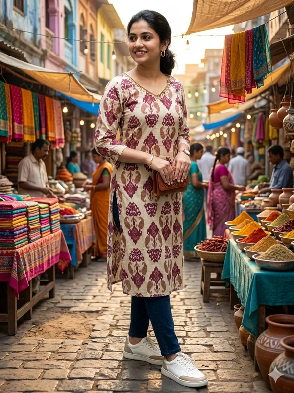 Beige_Printed_Straight_Kurta_For_Women