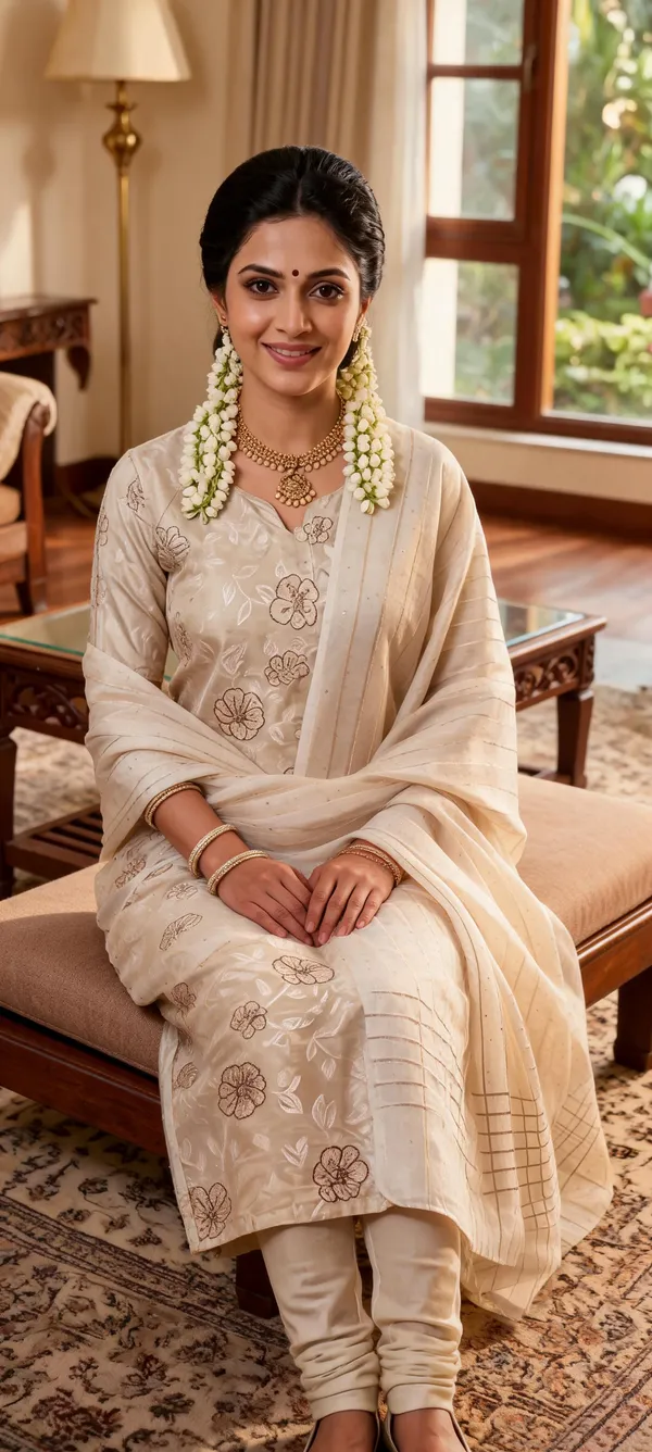 Cream_Floral_Print_Straight_Kurta_Set_For_Women