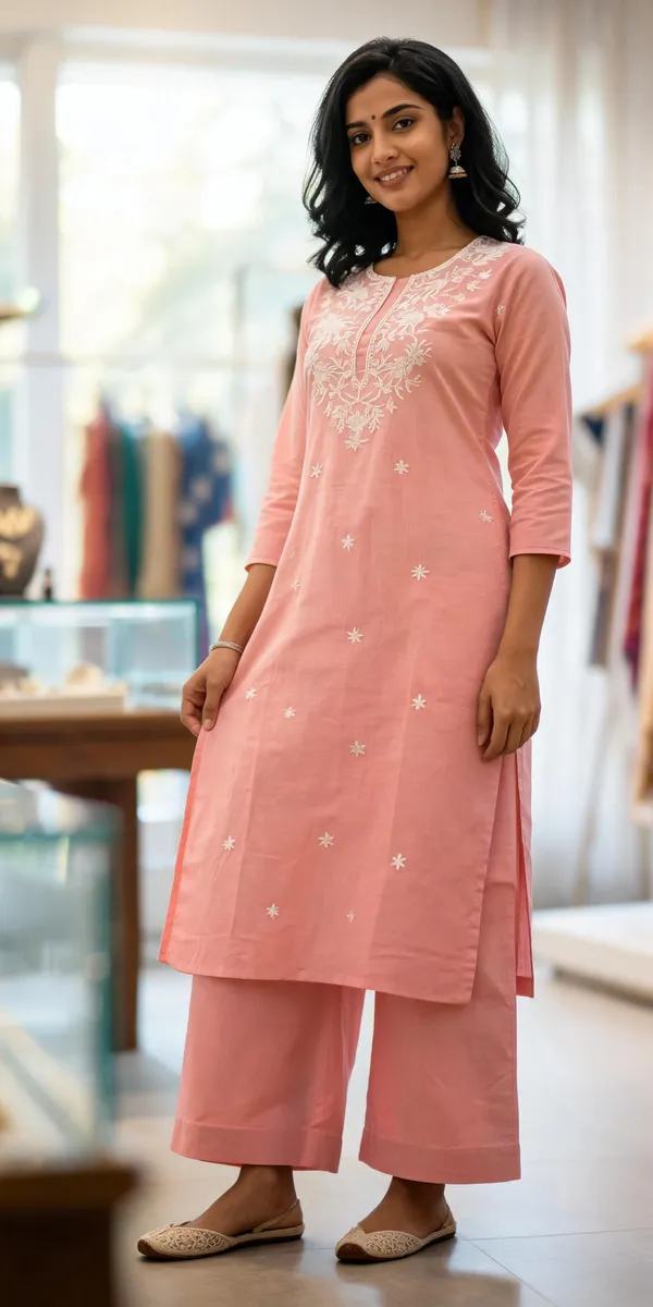 Pink_Embroidered_Straight_Kurta_Set_For_Women