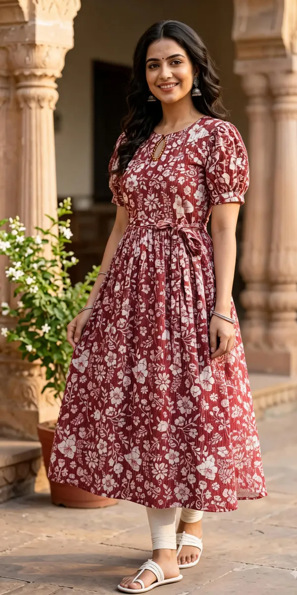 Maroon_Floral_Print_Maxi_Dress_For_Women