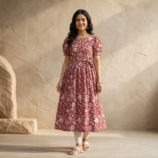 Maroon_Floral_Print_Maxi_Dress_For_Women