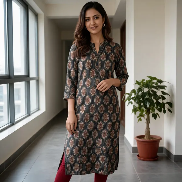 Grey_Paisley_Print_Straight_Kurta_For_Women