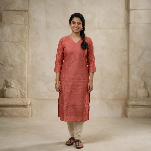 Coral_Cotton_Straight_Kurta_For_Women