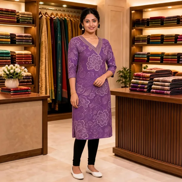 Purple_Floral_Print_Straight_Kurta_For_Women