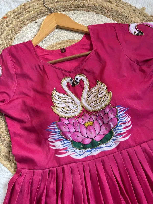 Graceful_Pink_Muslin_Gown_With_Swan_Art_Khatli_Hand_Work