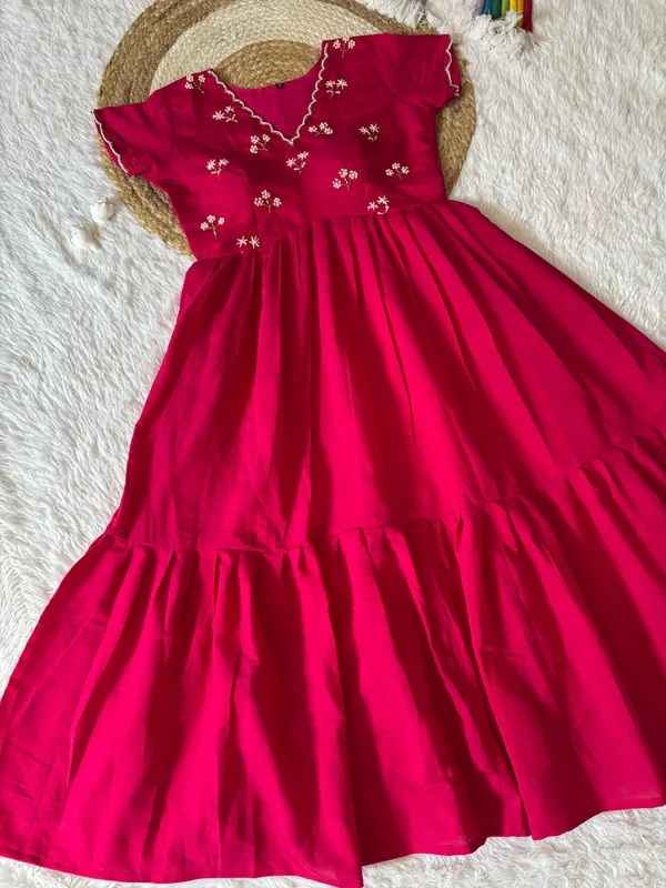 Designer_Rani_Pink_Ethnic_Gown_For_Women_With_Moti_Kardana_Hand_Embroidery
