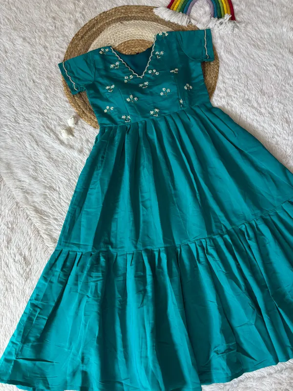 Elegant_Rama_Green_Ethnic_Gown_For_Women_Handworked_Moti_Kardana_Long_Dress