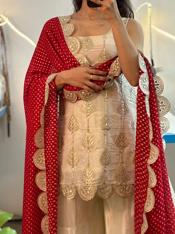 Ivory_Silk_Sharara_Set_With_Golden_Thread_Embroidery_Red_Bandhej_Dupatta_Festive_Wedding_Wear