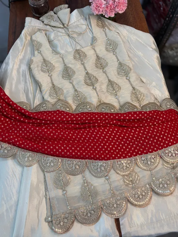 Ivory_Silk_Sharara_Set_With_Golden_Thread_Embroidery_Red_Bandhej_Dupatta_Festive_Wedding_Wear