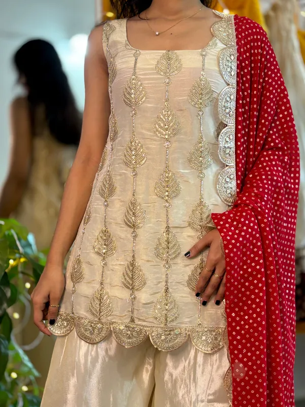 Ivory_Silk_Sharara_Set_With_Golden_Thread_Embroidery_Red_Bandhej_Dupatta_Festive_Wedding_Wear