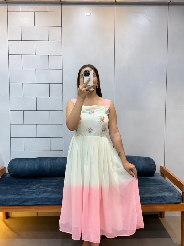 Pink_Pedding_Fox_Georgette_Maxi_Dress_With_Beads_Kardana_Hand_Work_Soft_Cotton_Inner_Elegant_Partywear