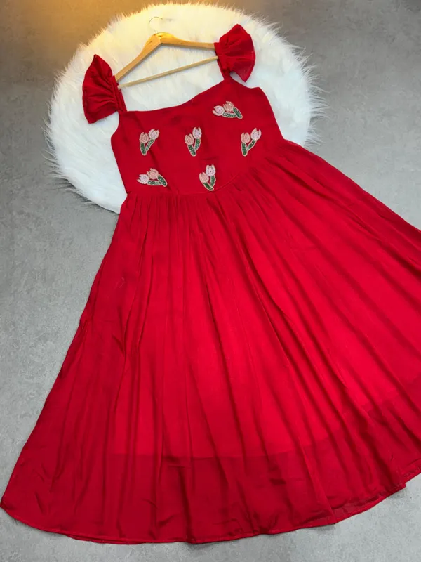 Red_Vichitra_Silk_Hand_Work_Maxi_Dress_With_Beads_Kardana_Embroidery_Ethnic_Party_Wear_Gown