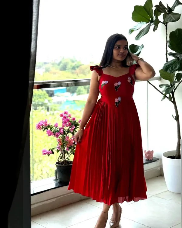 Red_Vichitra_Silk_Hand_Work_Maxi_Dress_With_Beads_Kardana_Embroidery_Ethnic_Party_Wear_Gown