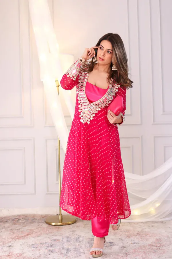 Designer_Mirror_Work_Anarkali_Suit_Set_For_Women_Georgette_Fabric_Available_In_Mehendi_Green_Royal_Blue_Black_Wine_Purple_Redish_Pink