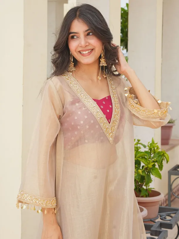 Golden_Tissue_3_Piece_Kurta_Set_With_Elegant_Lace_Detailing