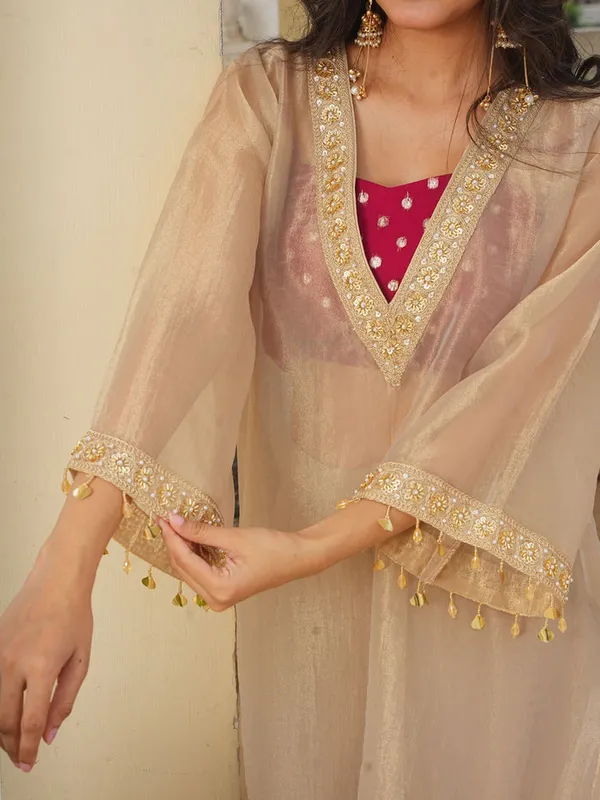 Golden_Tissue_3_Piece_Kurta_Set_With_Elegant_Lace_Detailing