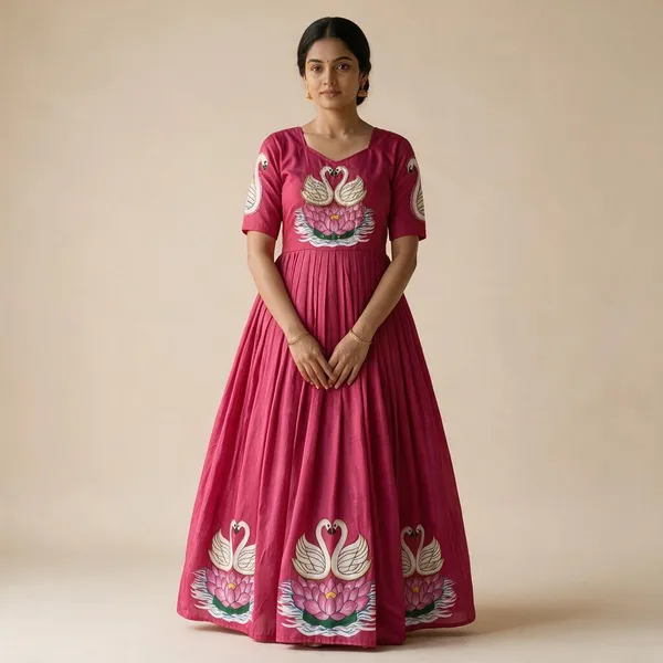 Graceful_Pink_Muslin_Gown_With_Swan_Art_Khatli_Hand_Work