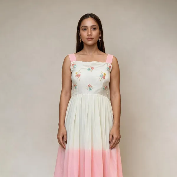 Pink_Pedding_Fox_Georgette_Maxi_Dress_With_Beads_Kardana_Hand_Work_Soft_Cotton_Inner_Elegant_Partywear