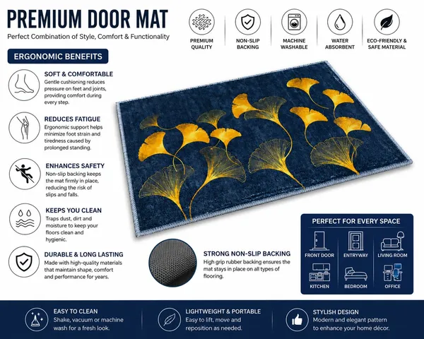 Product_Summary_Leaf_Print_Fur_Mat_Soft_Touch_Decorative_Print