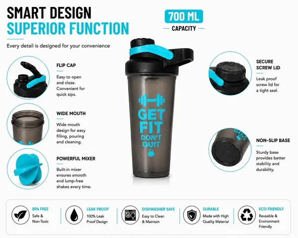 Product_Summary_Stay_Fir_Don_T_Quit_Leak_Proof_Lid_Bpa_Free_Plastic_Lump_Free_Shakes_Gym_Sports_Use_Lightweight_Portable