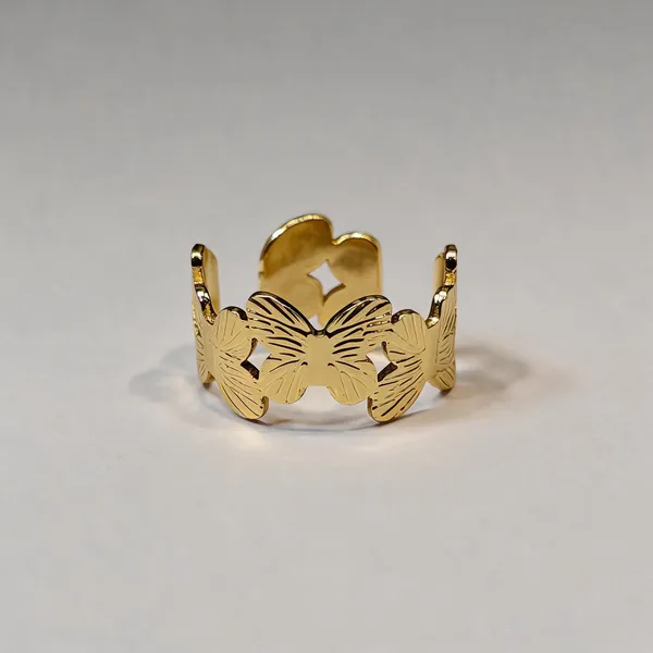 Gold_Anti_Tarnish_Butterfly_Cutwork_Adjustable_Ring_For_Women