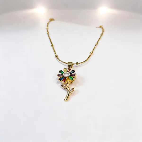 Multicolour_Stainless_Steel_Revolving_Floral_Pendant_Necklace_For_Women